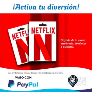 Tarfjeta pines para Netflix 1 para Colombia